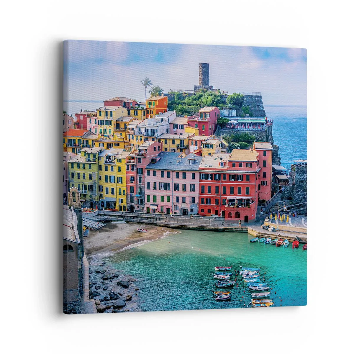 Obraz na plátne - Stredomorské kúzelné mestečko - 40x40 cm