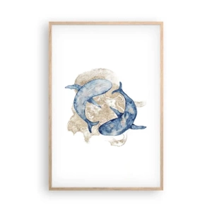 Plagát v ráme zo svetlého duba - Priateľstvo alebo láska? - 61x91 cm