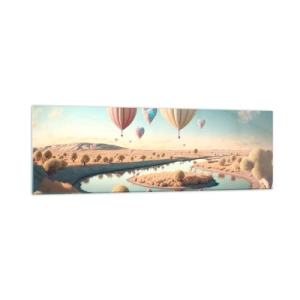 Obraz na skle - Láska ťa nechá vzlietnuť - 160x50 cm