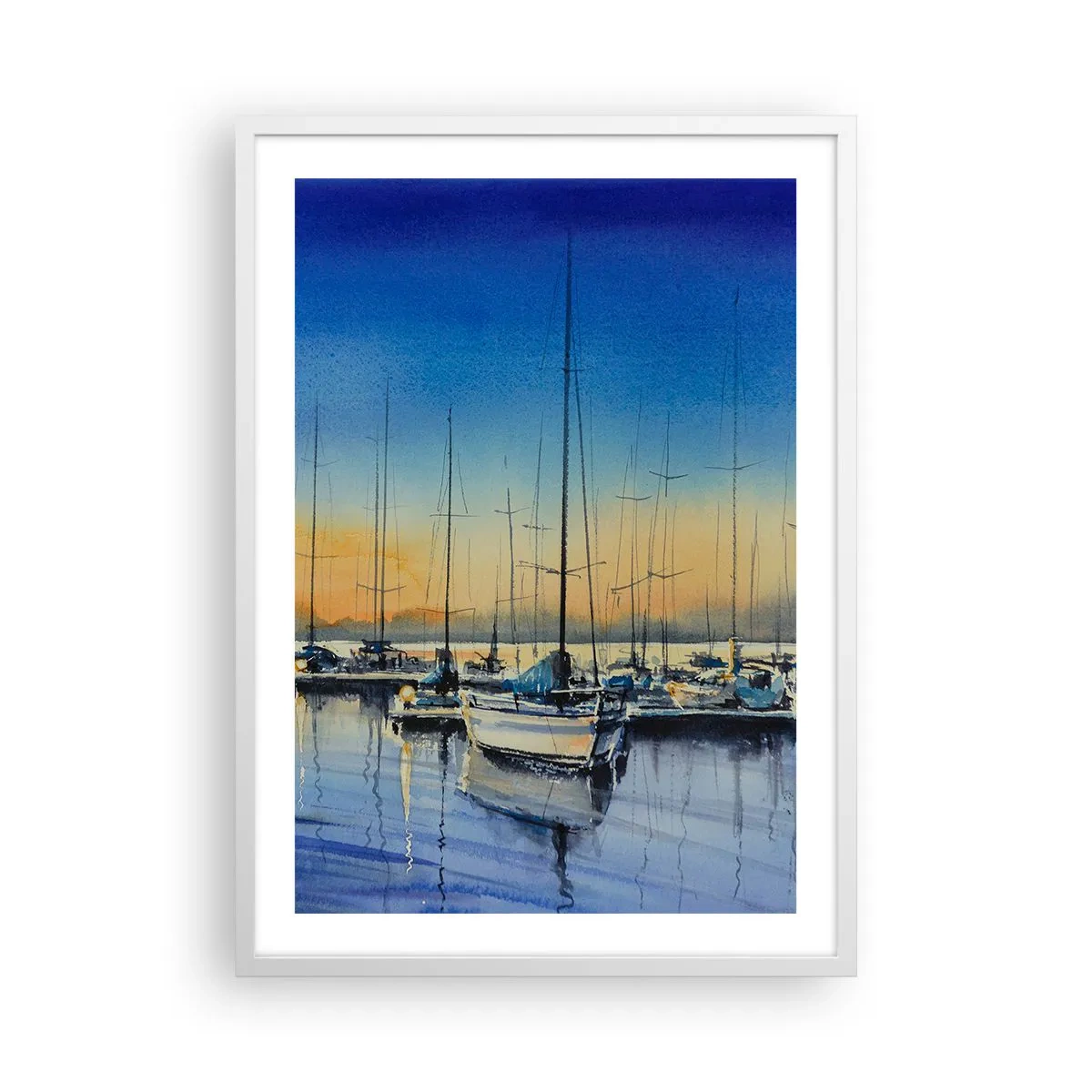 Plagát v bielom ráme - Koniec dobrého dňa - 50x70 cm