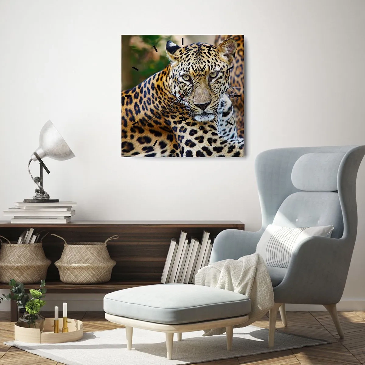 Nástenné hodiny - Divoký a pokojný - 30x30 cm