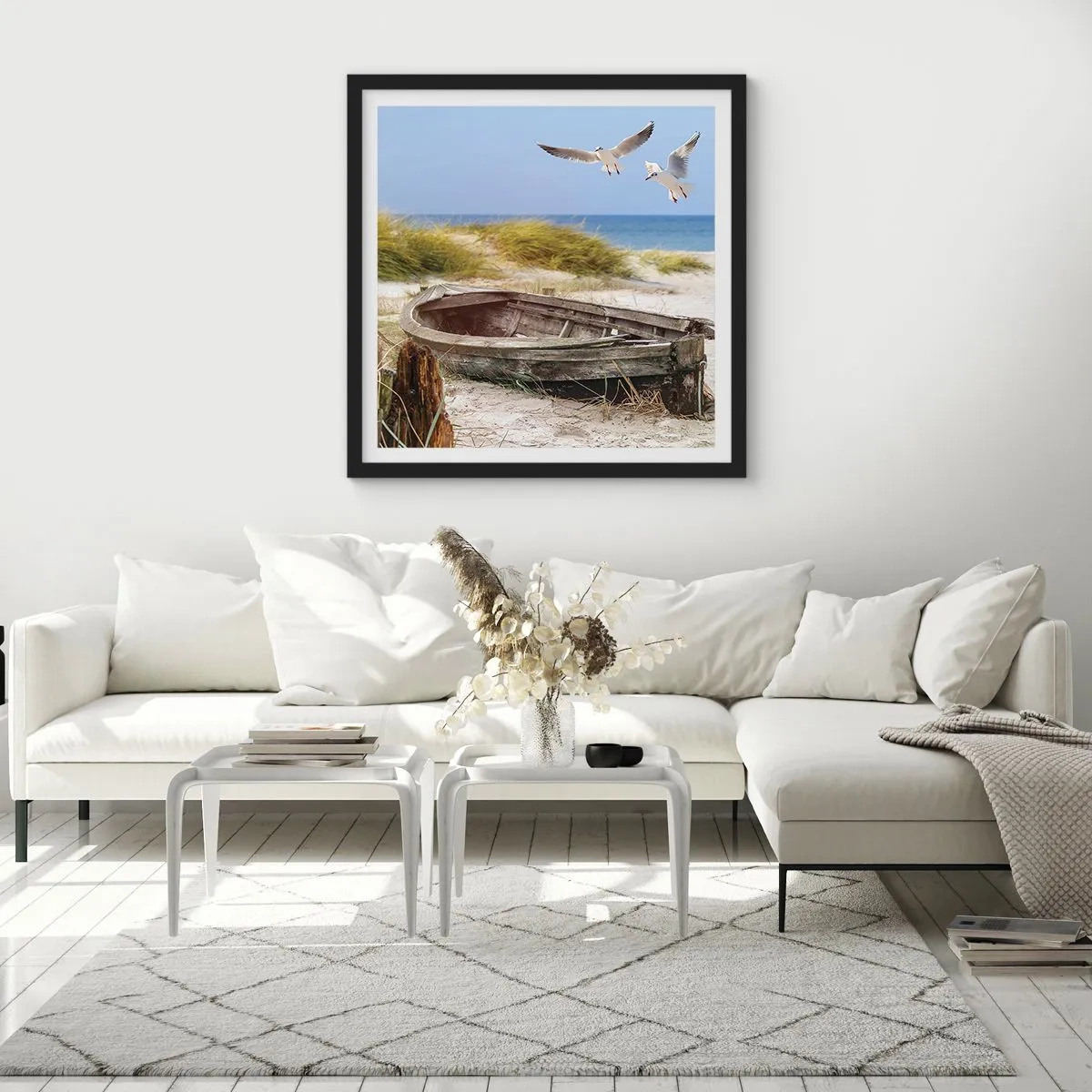 Plagát v čiernom ráme - Vetrom ožiarené - 30x30 cm