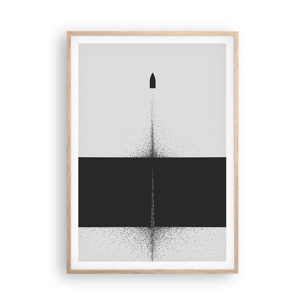 Plagát v ráme zo svetlého duba - Priamo k cieľu - 70x100 cm