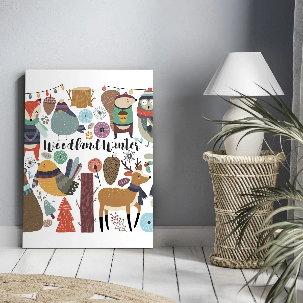 Obraz na plátne - Rozprávkové sviatky v lese - 45x80 cm