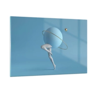 Obraz na skle - Šialenstvo planét - 120x80 cm