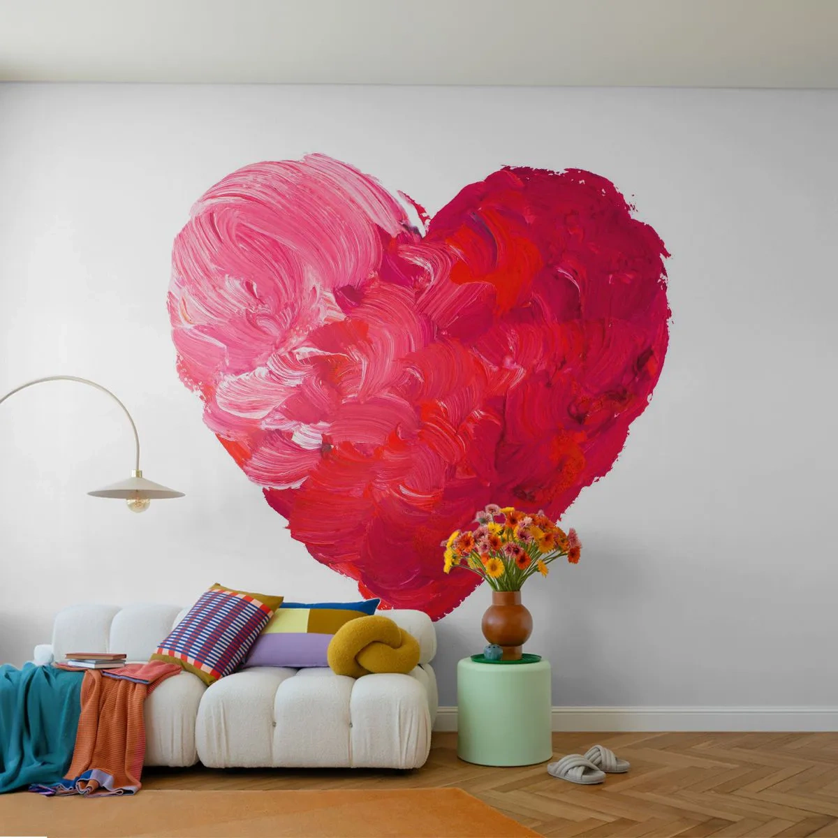 Fototapeta Standard Eco - All you need is love - Abstrakcia, Červené srdce, Symbol Lásky - 400x280 cm