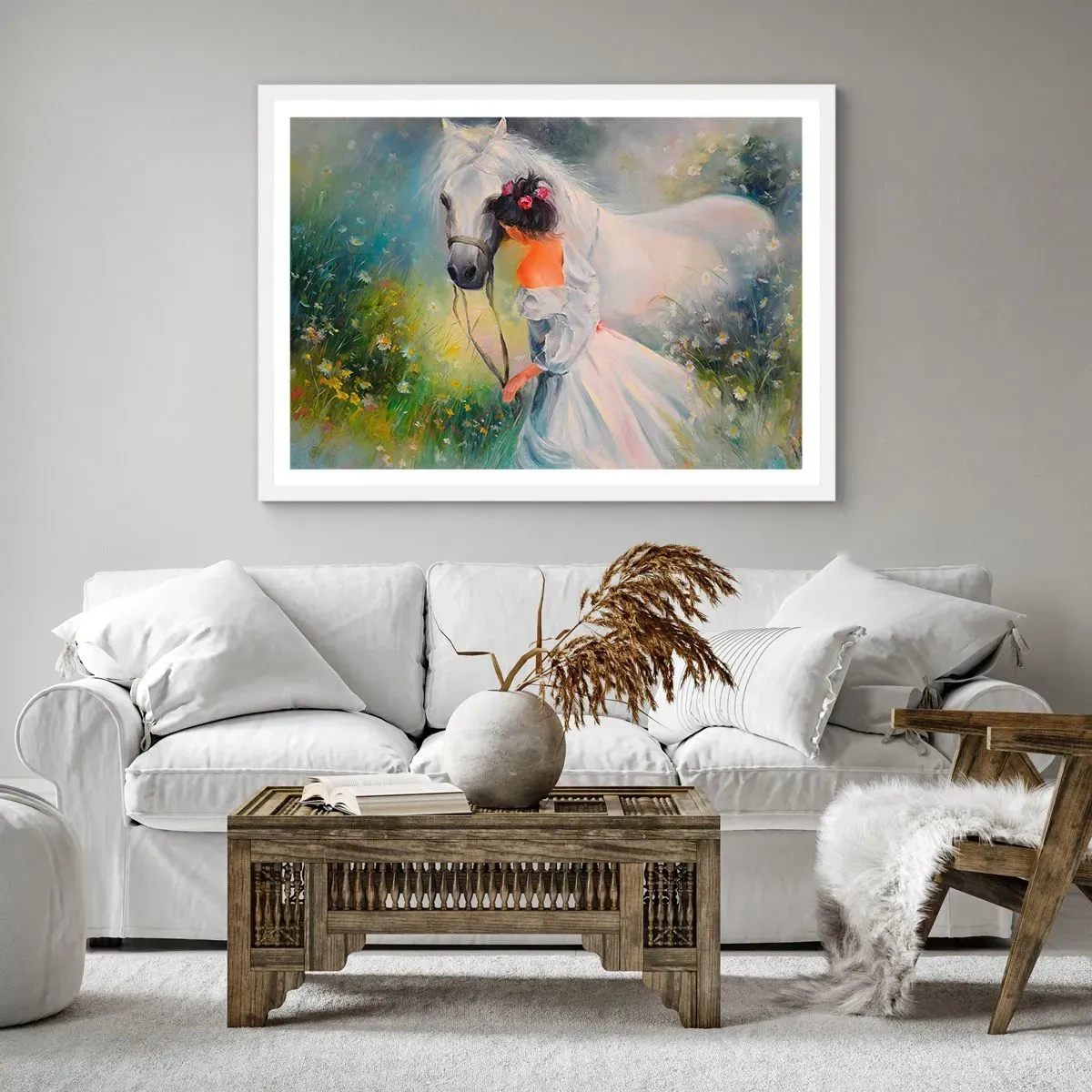 Plagát v bielom ráme - Ako z krásneho sna - 91x61 cm