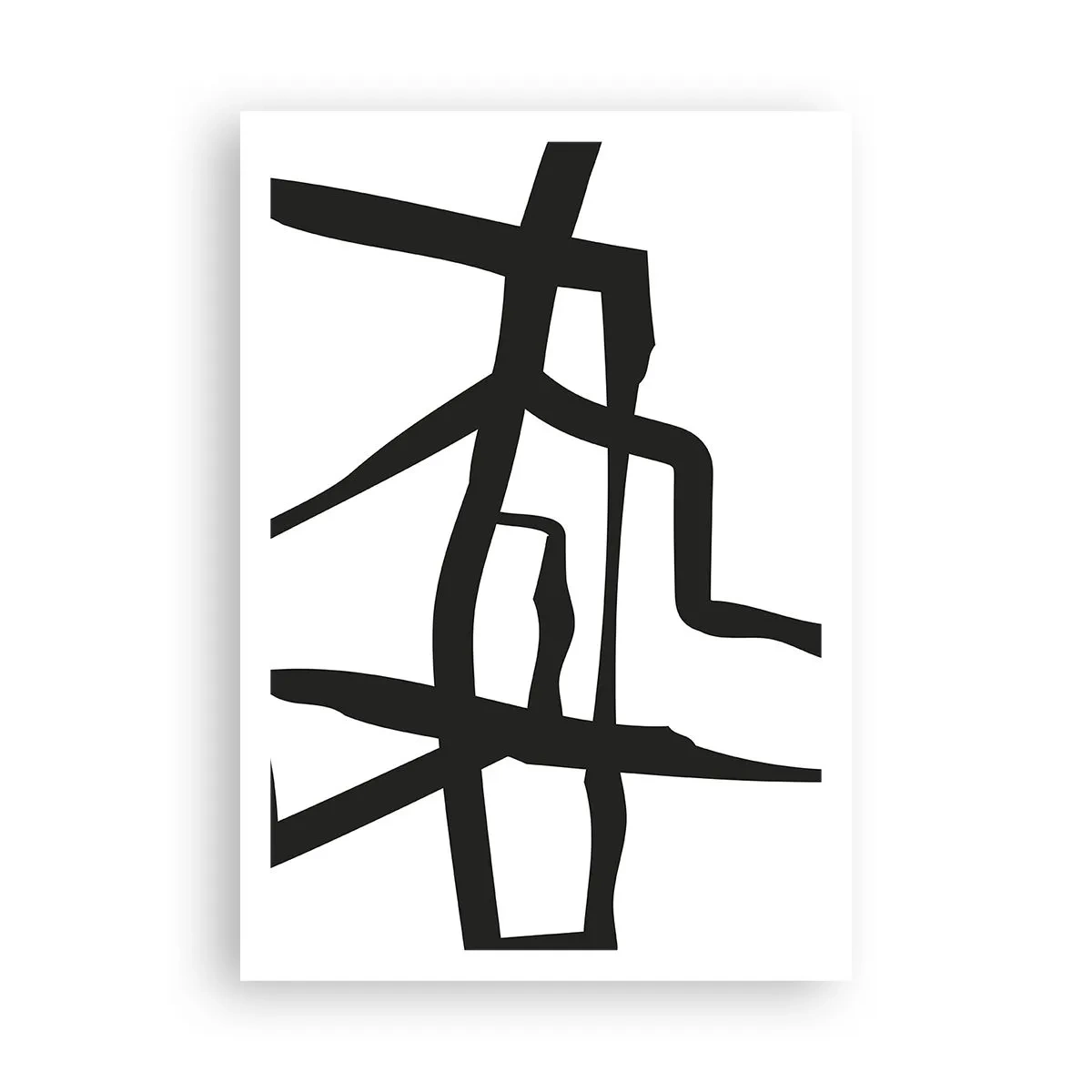 Plagát - Čiernobiela konštrukcia - 70x100 cm