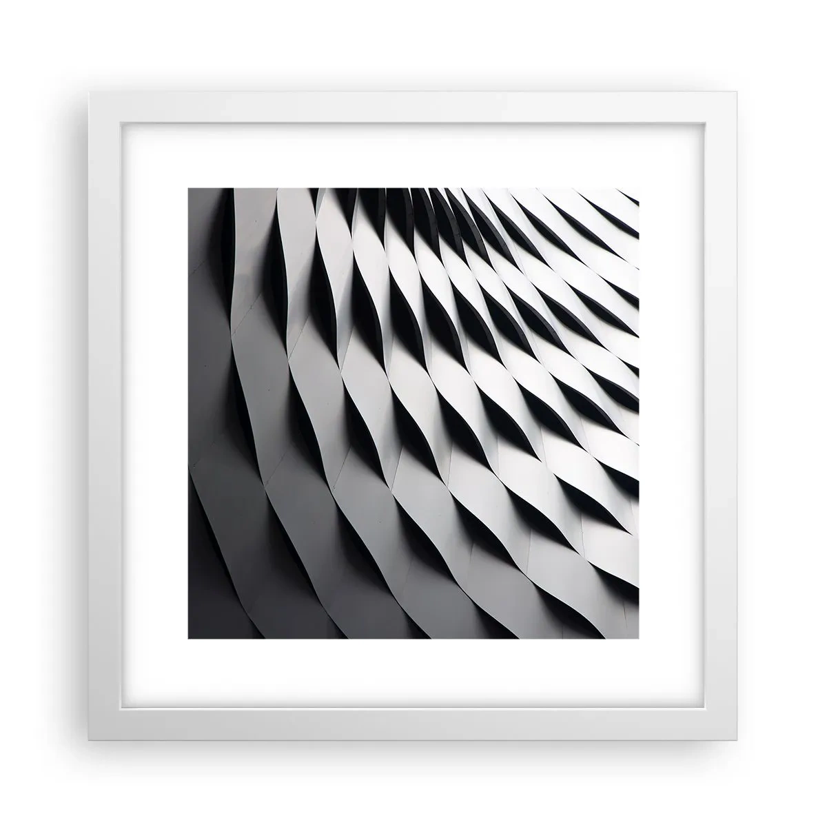 Plagát v bielom ráme - Na hladine vĺn - 30x30 cm