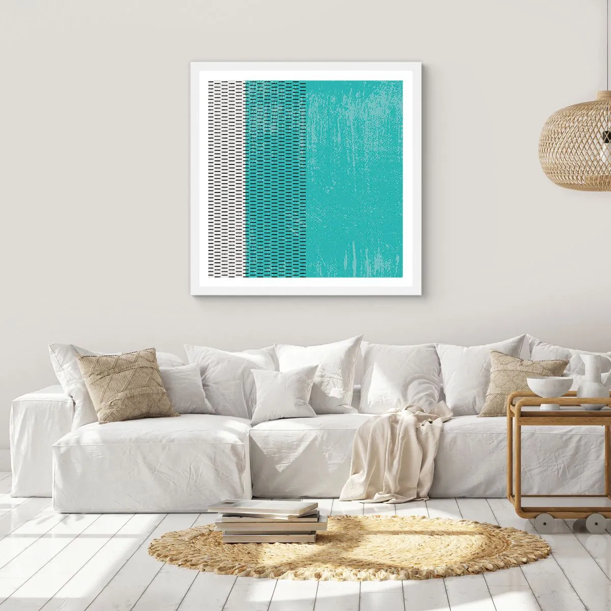 Plagát v bielom ráme - Vyvážená kompozícia - 50x50 cm