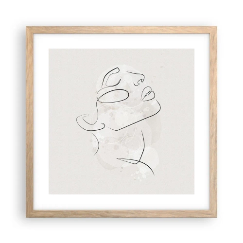 Plagát v ráme zo svetlého duba - Náčrt sna - 40x40 cm