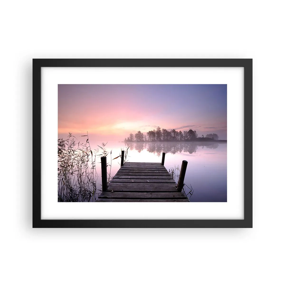 Plagát v čiernom ráme - Z ľaliovej hmly… - 40x30 cm