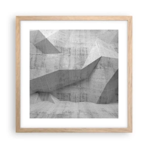 Plagát v ráme zo svetlého duba - Skutočná výzva - 40x40 cm