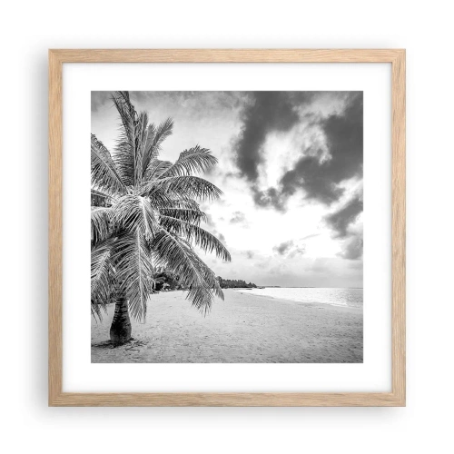 Plagát v ráme zo svetlého duba - Keď túžiš po samote…. - 40x40 cm