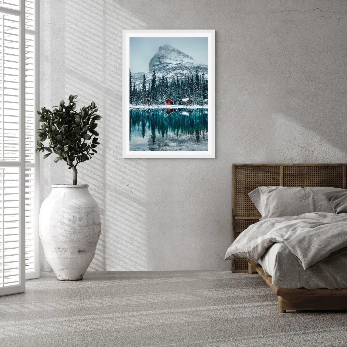 Plagát v bielom ráme - Kanadské útočisko - 40x50 cm