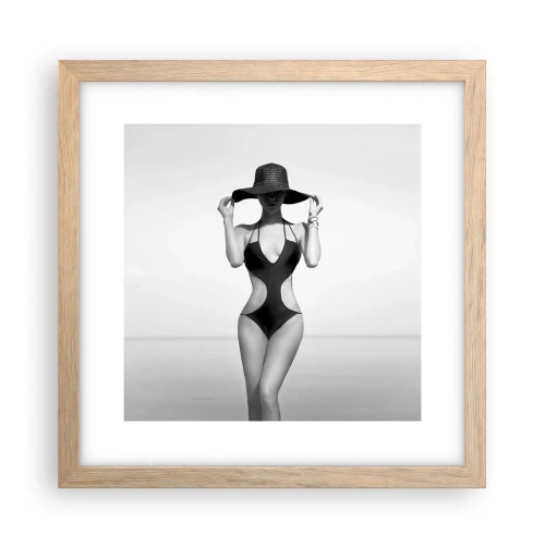 Plagát v ráme zo svetlého duba - Volám sa: Elegancia - 30x30 cm