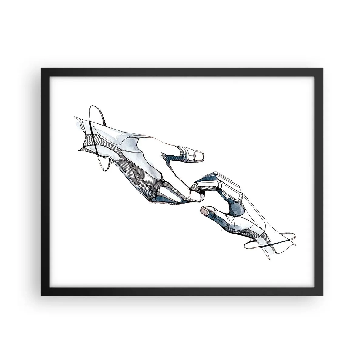 Plagát v čiernom ráme - Dobré gesto - 50x40 cm