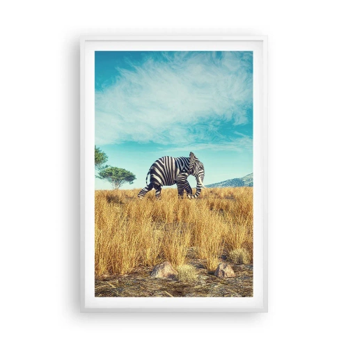 Plagát v bielom ráme - Šedá už nie je v móde - 61x91 cm