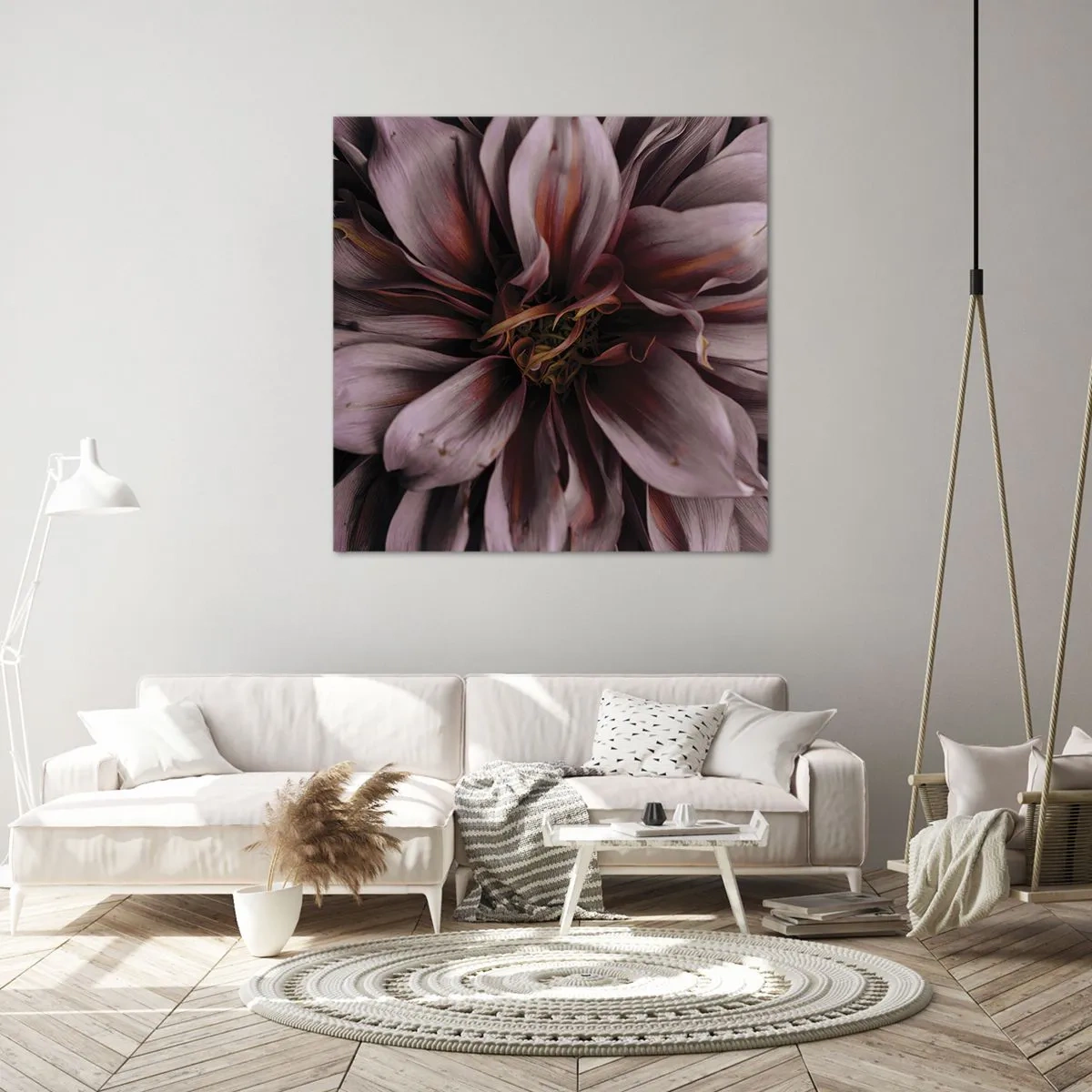 Obraz na plátne - Kvetinové srdce - 50x50 cm