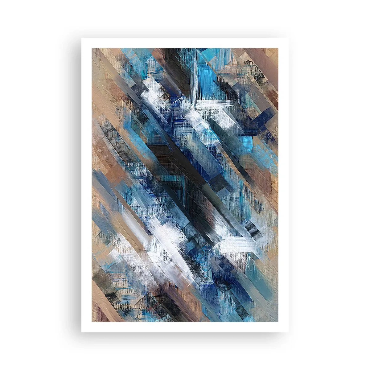 Plagát - Modrá šikmosť - 70x100 cm