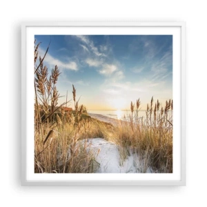 Plagát v bielom ráme - Severná pláž - 60x60 cm