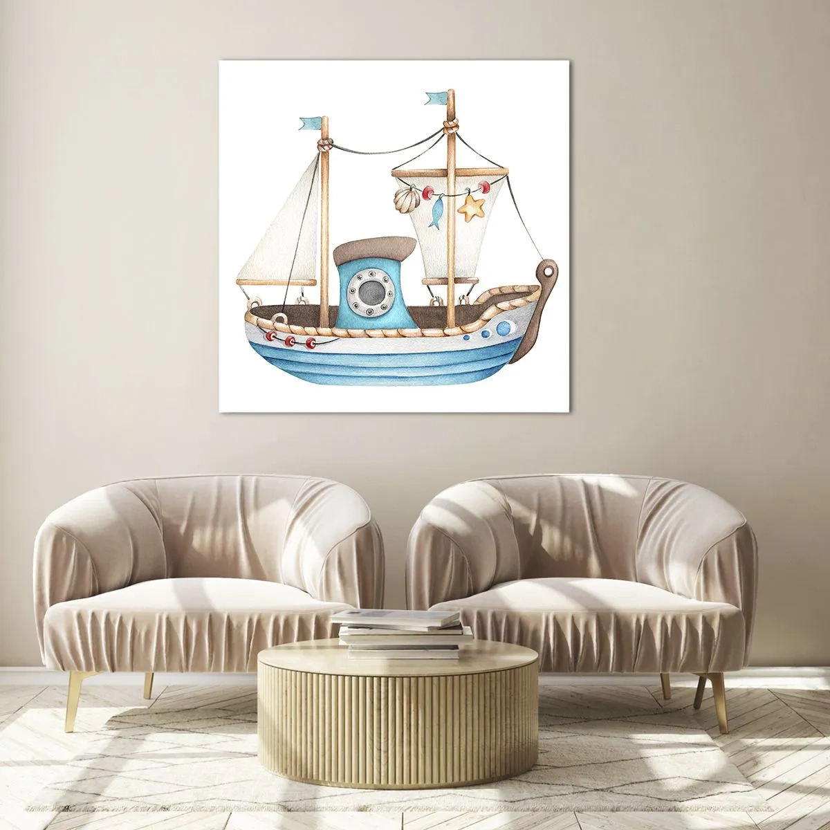 Obraz na skle - Ahoj, dobrodružstvo! - 60x60 cm