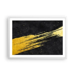 Plagát v bielom ráme - Skok do hyperpriestoru - 70x50 cm