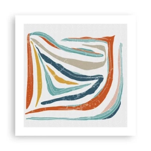 Plagát - Priateľsky usmievavá abstrakcia - 50x50 cm