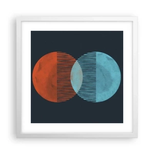 Plagát v bielom ráme - Astronomická fantázia - 40x40 cm
