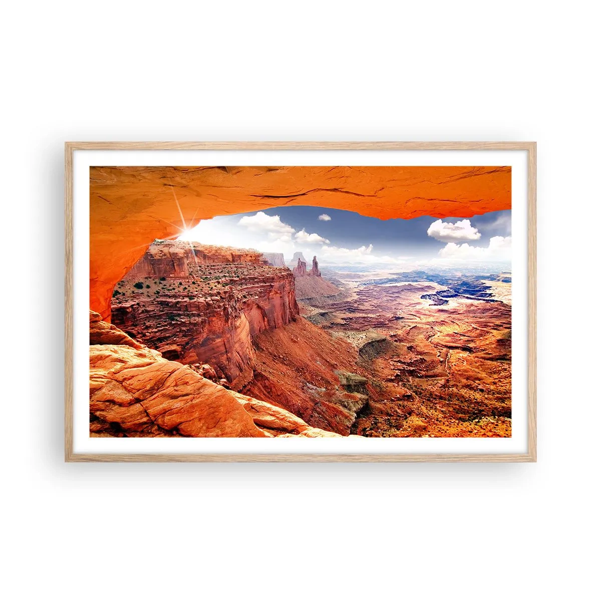 Plagát v ráme zo svetlého duba - Vytesané samotnou prírodou - 91x61 cm