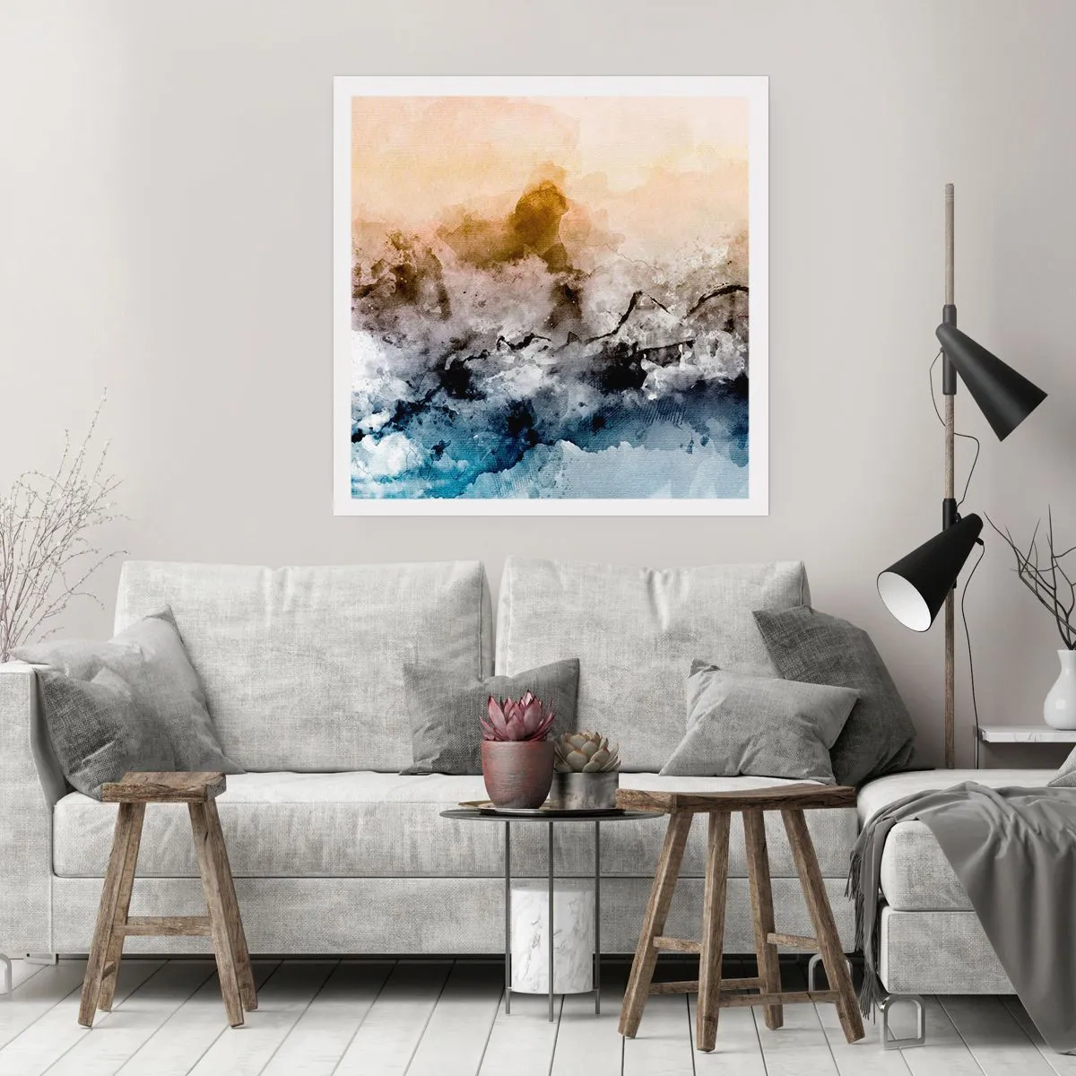 Plagát - Ponorené do mračná hmly - 50x50 cm