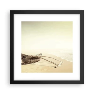 Plagát v čiernom ráme - Spomienka na južné more - 30x30 cm