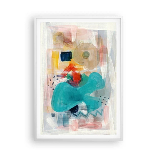 Plagát v bielom ráme - Farebná hra - 70x100 cm