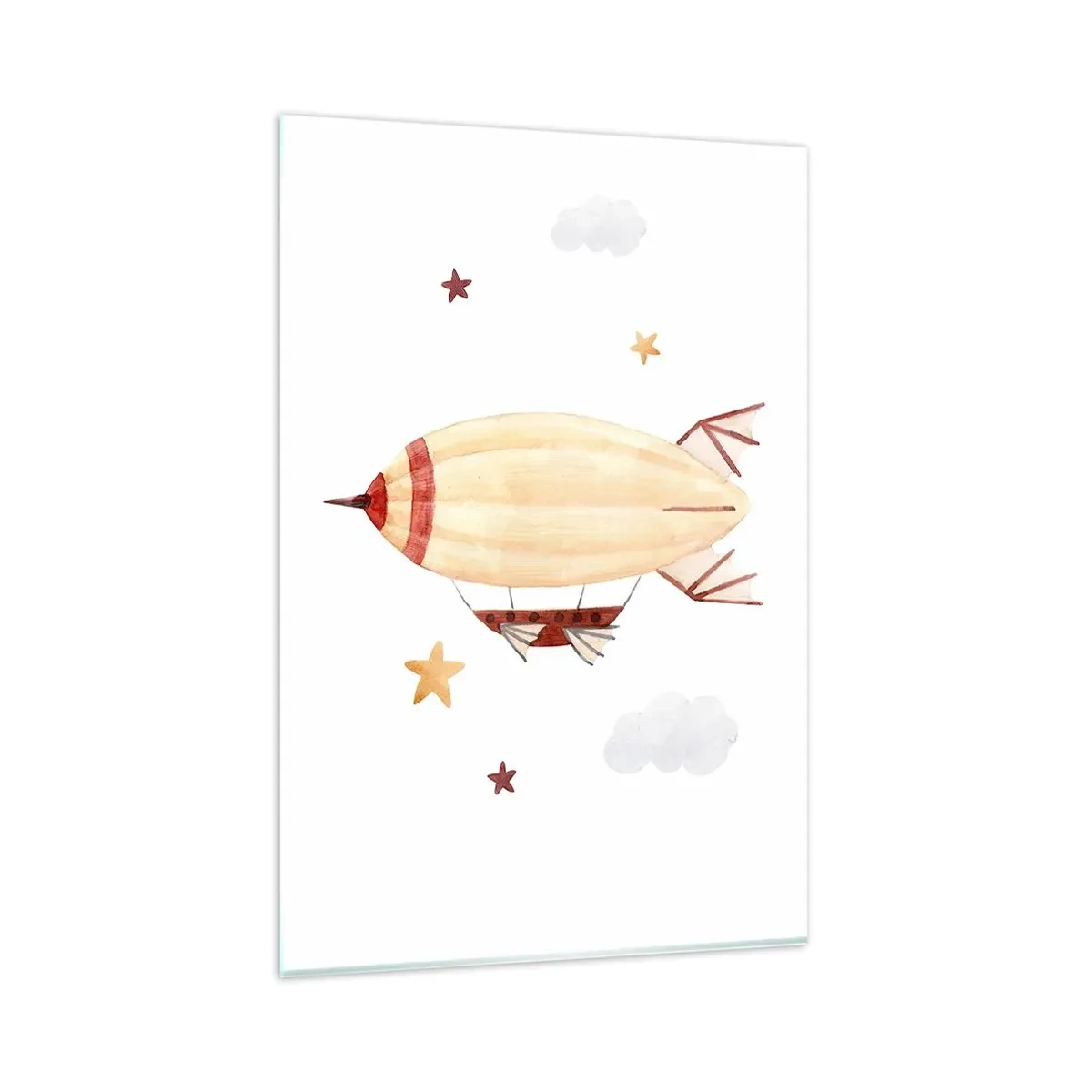 Obraz na skle - Vzducholoď - 80x120 cm