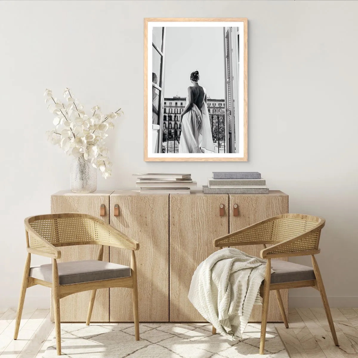 Plagát v ráme zo svetlého duba - Prebudenie zmyslov - 50x70 cm