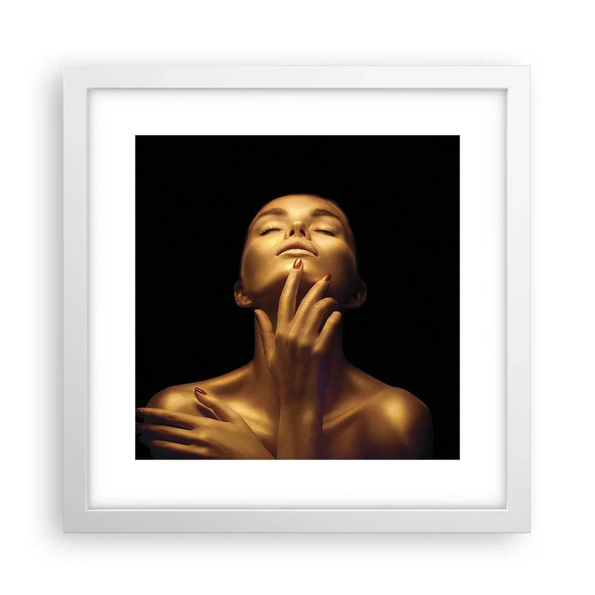 Plagát v bielom ráme - Ako zlatý hodváb - 30x30 cm