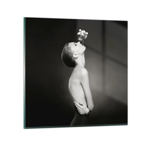 Obraz na skle - Excentrická elegancia - 30x30 cm