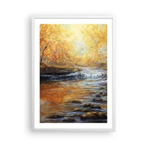 Plagát v bielom ráme - Zlatý potok - 50x70 cm