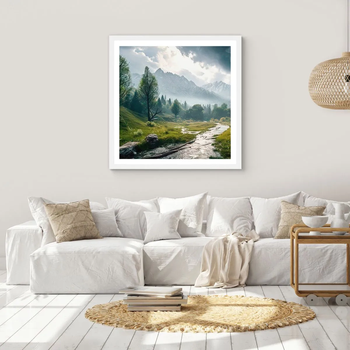Plagát v bielom ráme - Tam a späť - 40x40 cm