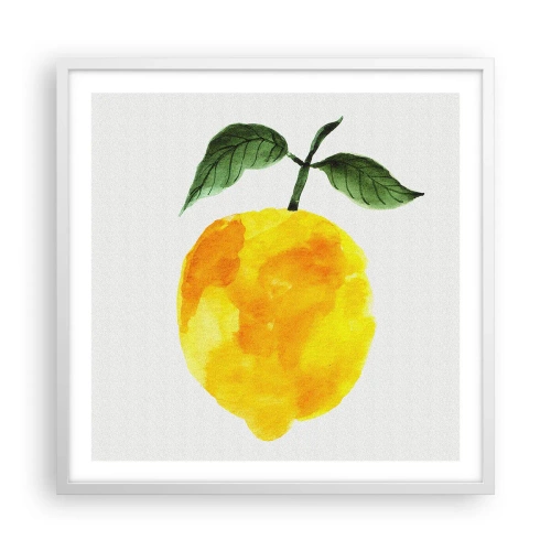 Plagát v bielom ráme - Ako spoznať chuť slnka - 60x60 cm