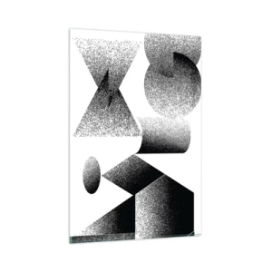 Obraz na skle - Uhly a ovály - 80x120 cm