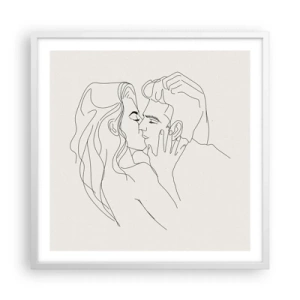 Plagát v bielom ráme - Zamotaní citom - 60x60 cm