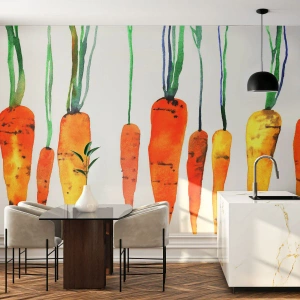 Fototapeta Premium Canvas - Krása zvyčajnosti - Gastronómia, Mrkva, Grafika - 100x70 cm