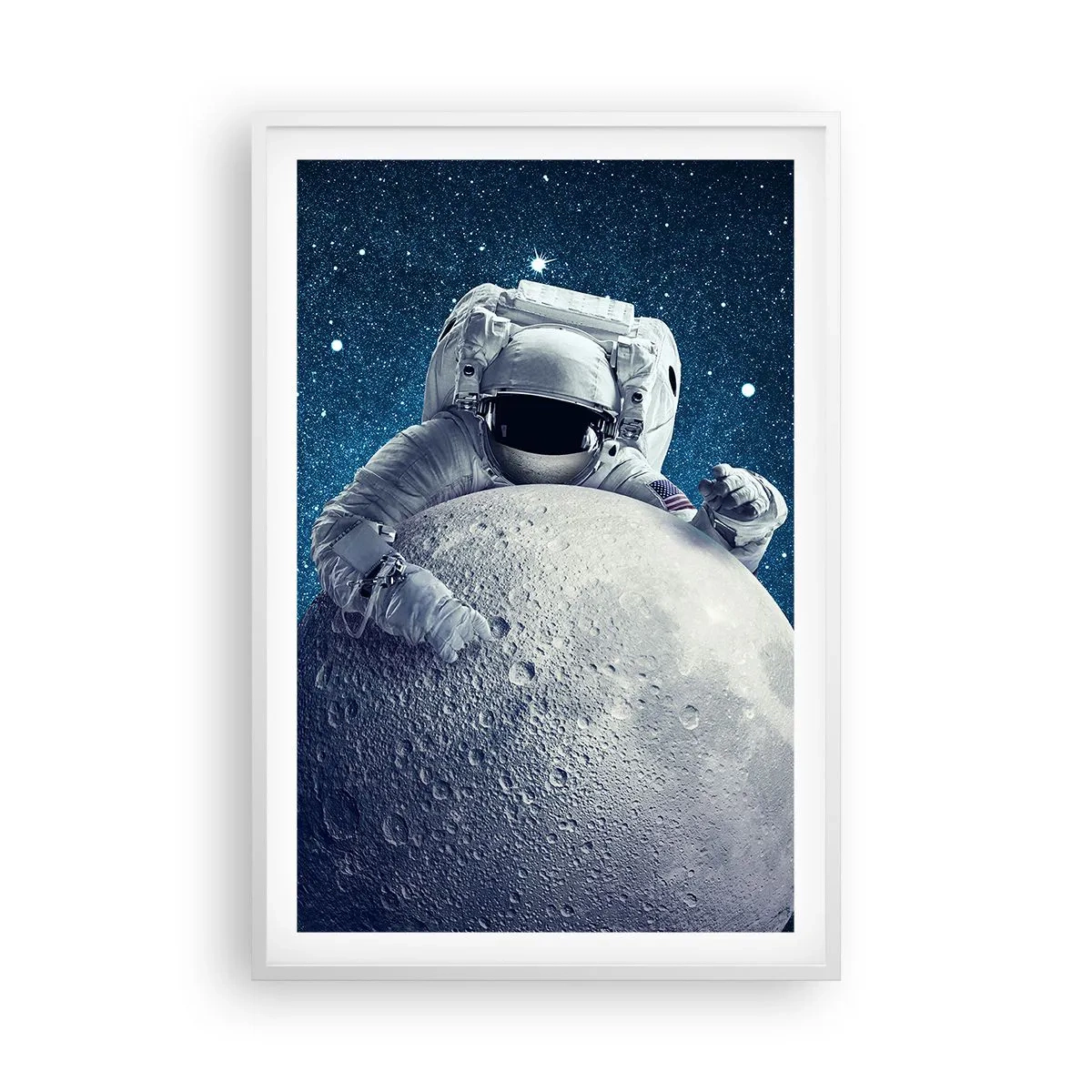 Plagát v bielom ráme - Vesmírny vtipkár - 61x91 cm