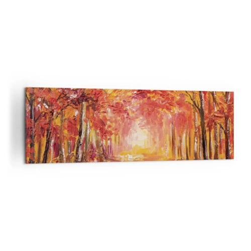 Obraz na plátne - Medený les - 160x50 cm