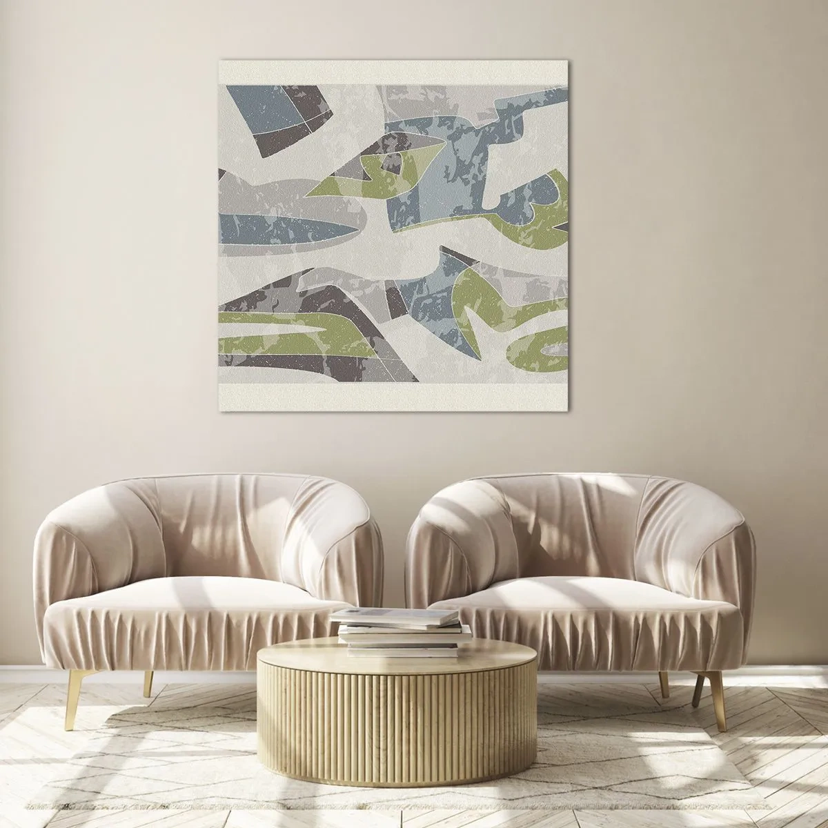 Obraz na skle - Kompozícia za sklom - 70x70 cm