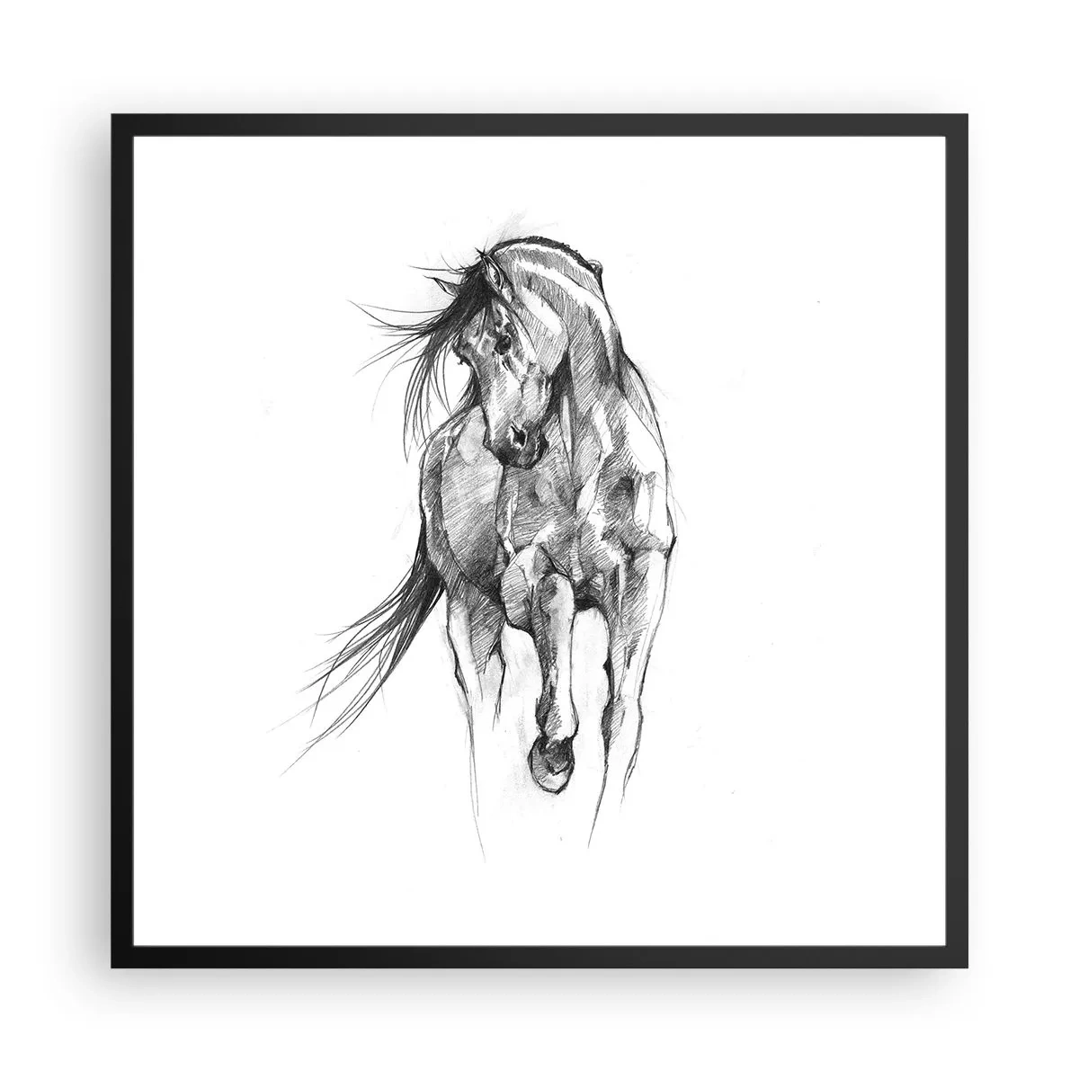 Plagát v čiernom ráme - V ladnom kluse - 60x60 cm