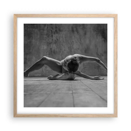 Plagát v ráme zo svetlého duba - Nájdená symetria - 50x50 cm