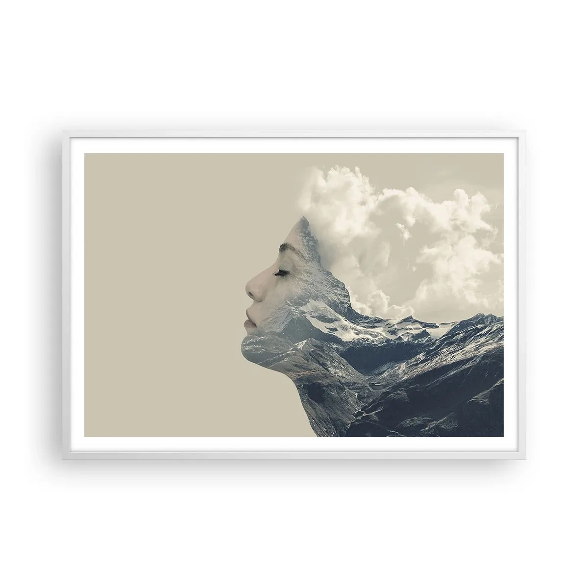 Plagát v bielom ráme - Krása živlov - 100x70 cm