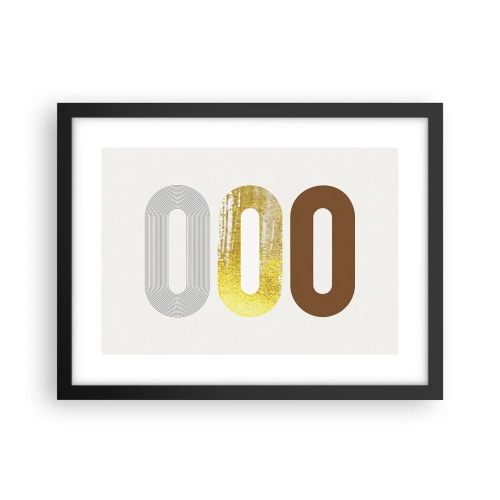 Plagát v čiernom ráme - Ooo! - 40x30 cm